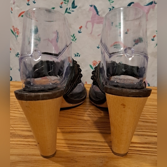 NWT Y2K True Religion Brown Leather Boho Indie Neutral Sandal Heel Shoe SZ 37EU - Picture 5 of 9